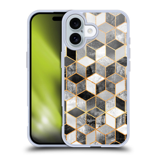 Elisabeth Fredriksson Cubes Collection Black And White Soft Gel Case for Apple iPhone 16